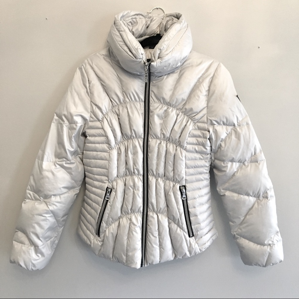 Guess Puffer Jacket Silver Large